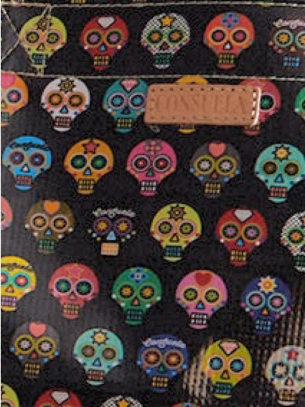 Consuela Tiny Sugar Skulls Basic Bag Large Tote Authentic - Picture 8 of 8